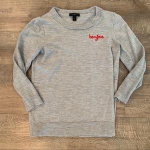 J Crew | Bonjour 3/4 Merino Wool Sweater